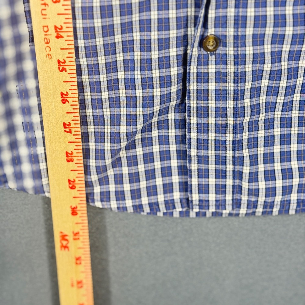 Carhartt Button Down Men M Blue Plaid Relaxed Fit Short Sleeve Cotton Work Shirt - Picture 7 of 10